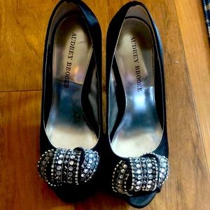 Audrey Brooke peep toe platforms